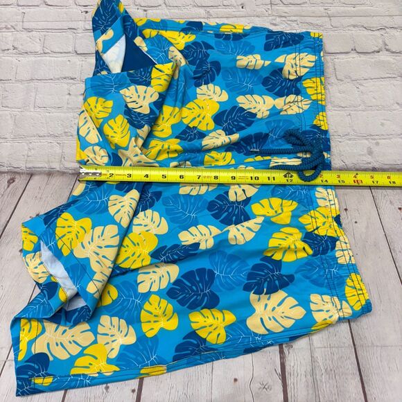 NWT Capelle Men Collin Aqua Swim Trunks Shorts Size XXL 2XL Floral C006 -23 - Picture 5 of 16
